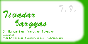 tivadar vargyas business card